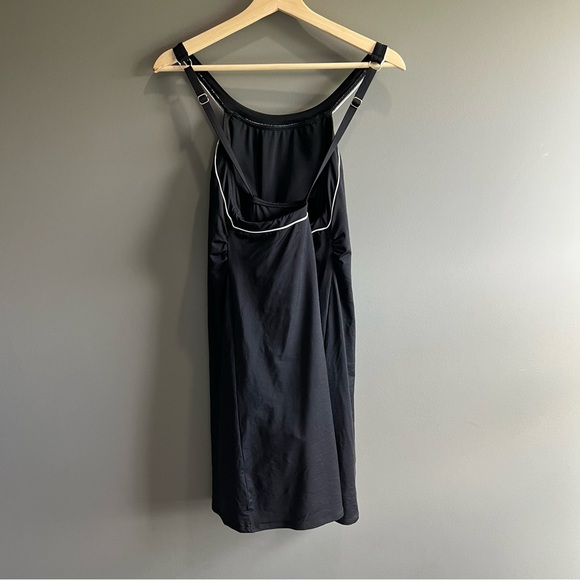 Lands' End Women's High Neck Black Swim Dress Swimsuit Size 14L - Picture 4 of 8